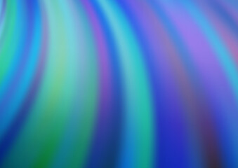 Light BLUE vector template with bent ribbons.