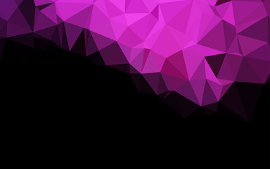 Obraz premium Light Pink vector shining triangular pattern.
