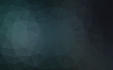 Dark BLUE vector low poly cover.