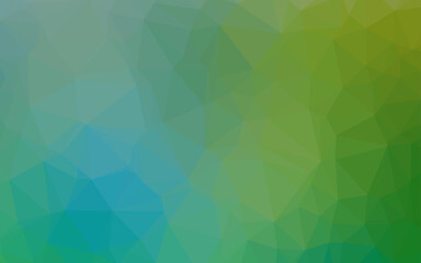 Obraz premium Light Blue, Green vector polygon abstract background.