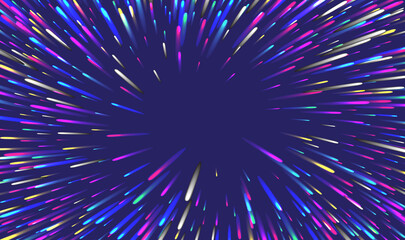 Data stream tunnel abstract vector background. Data fast transfer