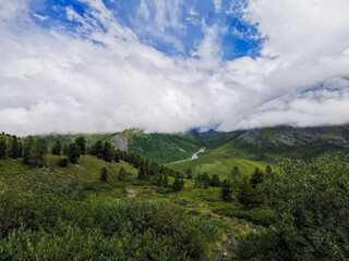 Fototapeta na wymiar Valleys of the Altai mountains