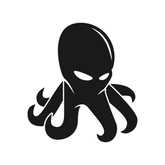 Octopus initial R logo creative concept