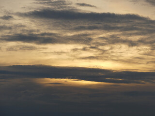 Sunset on the river. A beautiful reflection of the sun