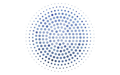 Light BLUE vector backdrop with hexagons.