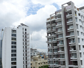 Fototapeta premium modern apartment in the middle of the town. Quite and beautiful backyard.