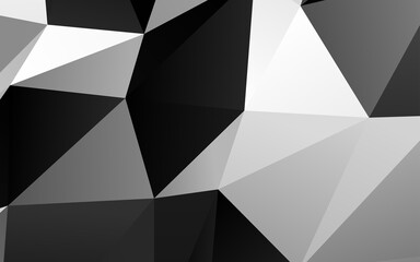 Light Silver, Gray vector blurry triangle texture.