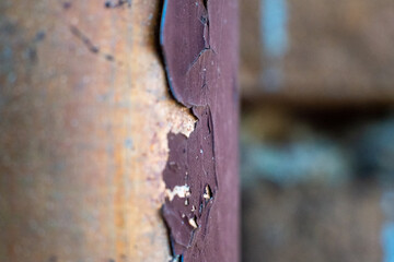 Rusty iron on a pole