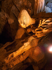 Limestone cave (Tham Pranang Nai aka Diamond cave in Railay, Krabi, Thailand)