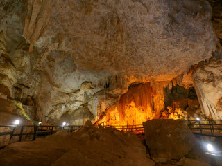 Limestone cave (Tham Pranang Nai aka Diamond cave in Railay, Krabi, Thailand)