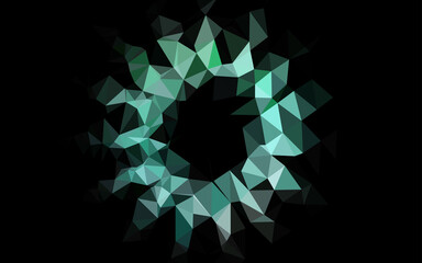 Light Green vector polygonal background.