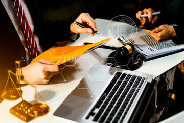 Fototapeta premium Team lawyer or judge work in the office
