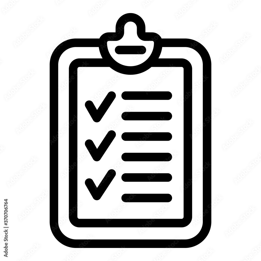Poster checklist report icon. outline checklist report vector icon for web design isolated on white backgro