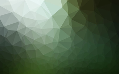 Dark Green vector triangle mosaic template.