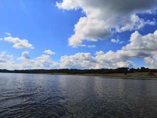 clouds over lake