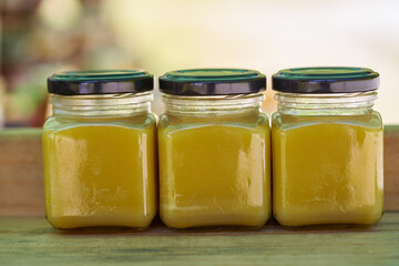 Beeswax in jars