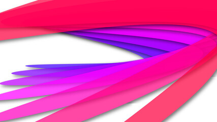 Colorful design background with continuous free-form layers