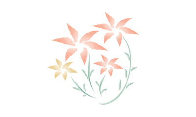 Abstract watercolor flower illustration for print or use as poster, card, flyer, wedding card or T Shirt