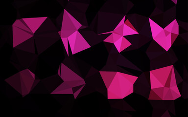 Dark Pink vector triangle mosaic texture.