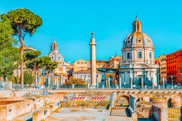 Beautiful landscape of the Rome- one of the oldest and most beautiful cities in the world. View on...