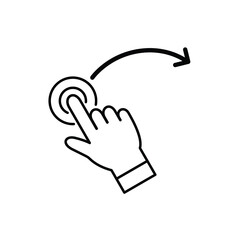 swiping hand, cursor mouse, pointer hand