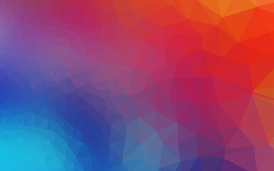 Light Blue, Red vector blurry triangle template.