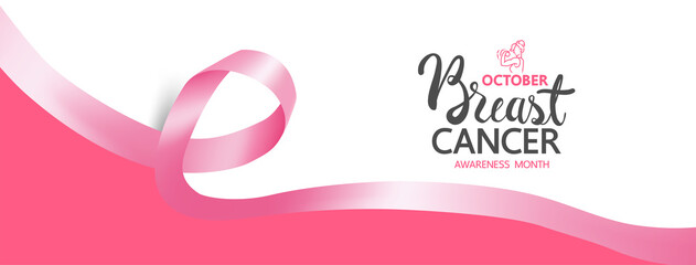 Breast Cancer Awareness banners and ribbons,Breast cancer awareness for new social media template