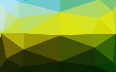 Dark Green, Yellow vector abstract mosaic pattern.