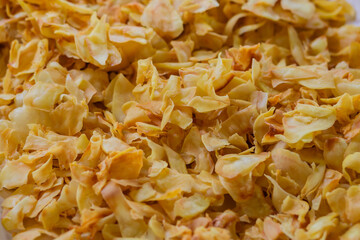 Deep fried, Crispy Durian. AKA Durian chips.