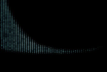 Dark BLUE vector cover with set of hexagons.