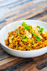 curry noodle and cocoa sauce