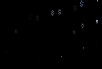Dark BLUE vector template with Dollar.