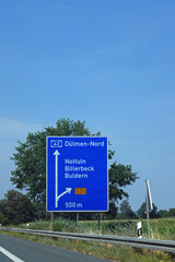Autobahnausfahrt Dülmen Nord Nottuln Billerbeck Buldern