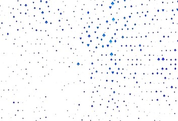 Light BLUE vector template with poker symbols.