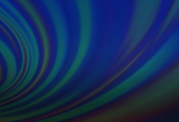 Dark BLUE vector background with liquid shapes.