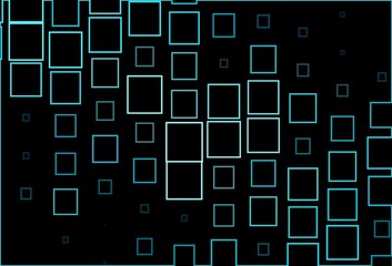 Dark BLUE vector background with rectangles.