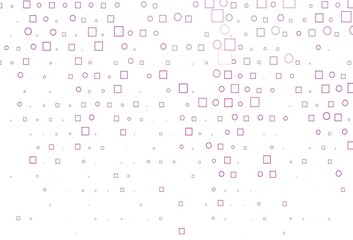Light Pink vector cover with circles, cubes.