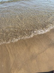 waves on the sand