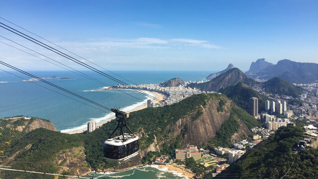 Rio de Janeiro e la funivia visti dal Pan di Zucchero