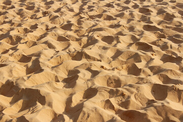 Red Sand Dunes in shadow and sunlight, Mui Ne, Vietnam