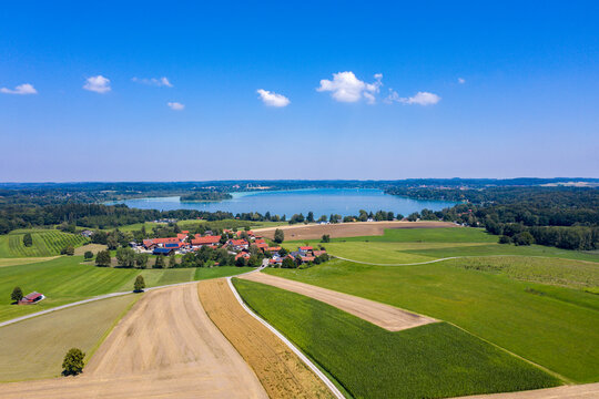 Aerial view of lake w&ouml;rth, W&ouml;rthsee