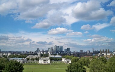 Fototapeta na wymiar Vista di Londra dall'Osservatorio di Greenwich