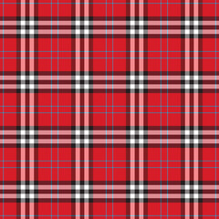 Classic tartan texture seamless pattern. Traditional Scottish checkered plaid ornament. Coloured geometric intersecting striped vector illustration. Seamless fabric texture.