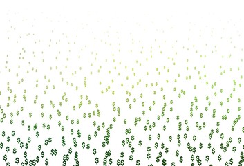 Light Green vector pattern with Dollar.