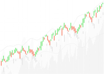 Business candle stick graph chart of stock market investment trading, Bullish point, Bearish point. trend of graph vector design.