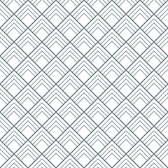 Fototapeta premium Geometric vector seamless pattern in gray tones. For design, fashion, decor, background, wrapper, Wallpaper.
