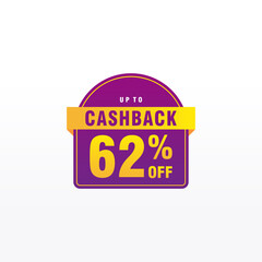 62 discount, Sales Vector badges for Labels, , Stickers, Banners, Tags, Web Stickers, New offer. Discount origami sign banner