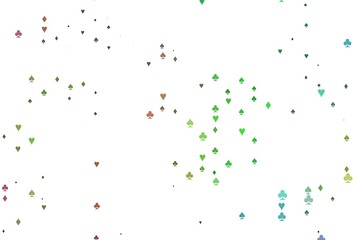 Light Multicolor, Rainbow vector cover with symbols of gamble.