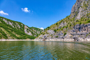 Uvac river canyon meanders. Special Nature Reserve, popular tourist destination in southwestern Serbia.