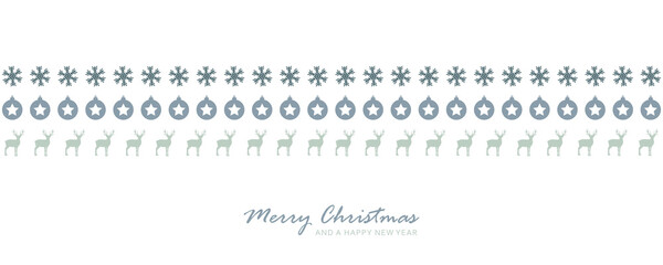 christmas card banner with deer star and snowflake pattern vector illustration EPS10